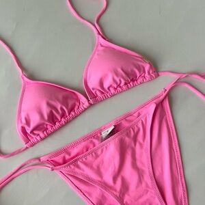 Pink bikini set